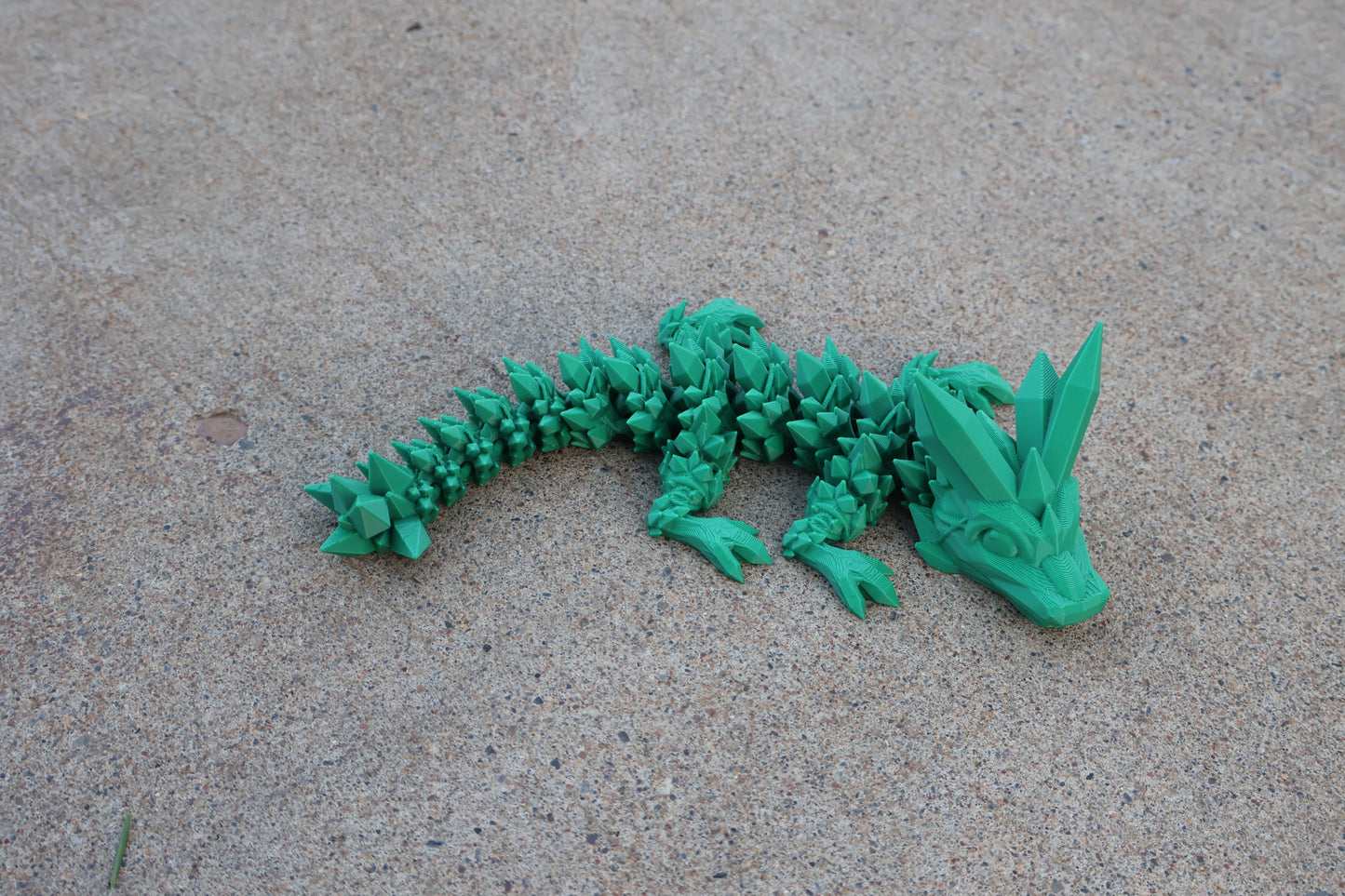 Medium Crystal Dragon Articulating 3D Printed